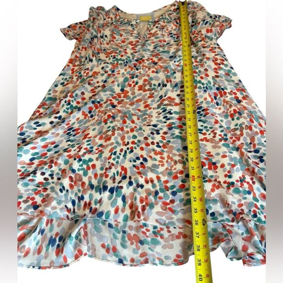 Maeve Anthropologie Watercolor Flutter Sleeve Mini Dress Womens Large - Picture 12 of 13